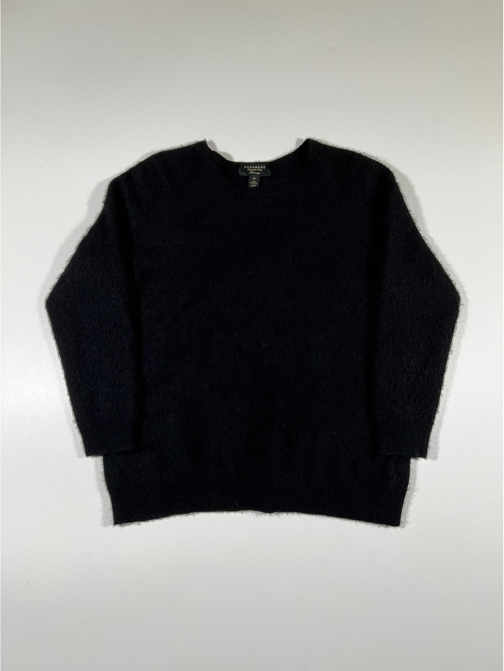 Charter Club Luxury 100% Cashmere Black Crewneck Sweater Women's Plus Size 2X